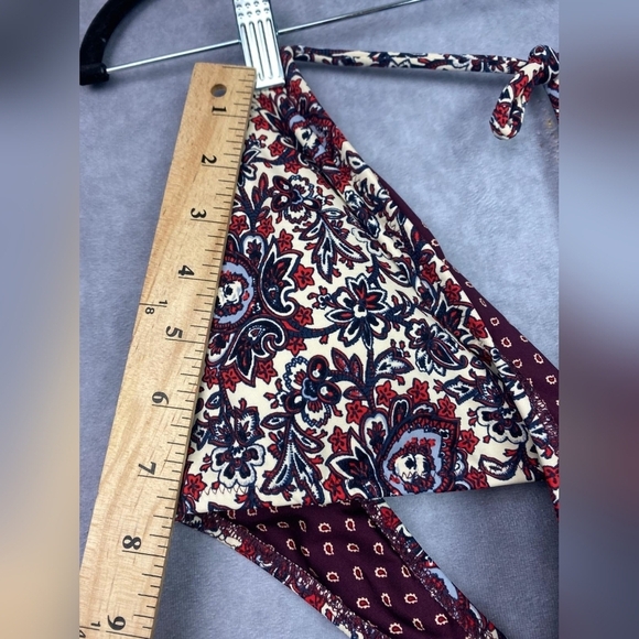 LOFT Paisley Print Cut Out One Piece Swimsuit Women's Size 14 - Picture 6 of 13